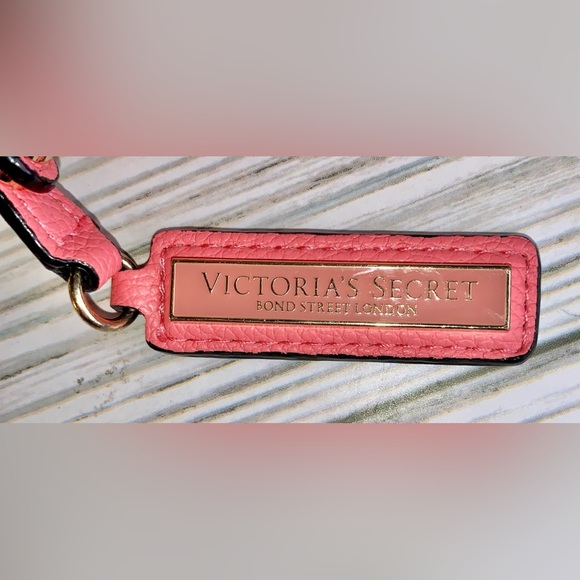 SoldVictorias Secret Matching Crossbody Handbag & Bifold Keychain Wallet Salmon - Picture 7 of 14